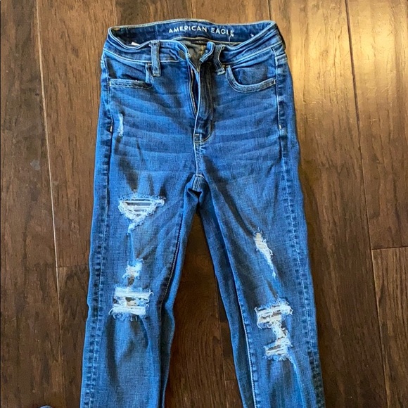 American eagle high waist destroyed jean jegging - Picture 2 of 7